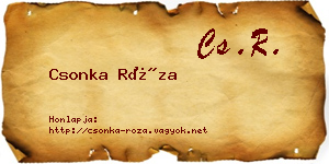 Csonka Róza névjegykártya